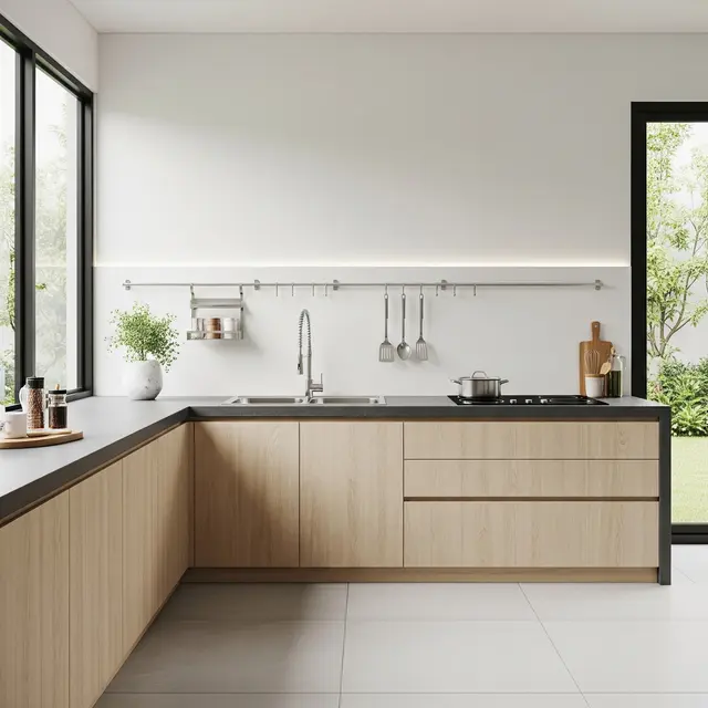 Model Dapur Minimalis Letter L yang Efisien dan Estetik
