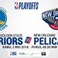 Playoff 2018 Golden State Warrios Vs New Orleans Pelicans_Game 2 (Bola.com/Adreanus Titus)