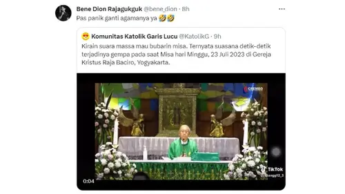 Viral Teriakan Allahu Akbar Saat Gempa di Tengah Kegiatan Misa Gereja  Yogyakarta - Health Liputan6.com