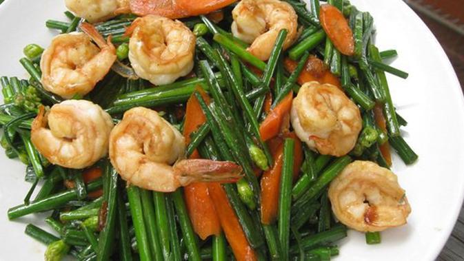 Resep Tumis  Bunga  Bawang Udang Saus  Tiram  Rendah 