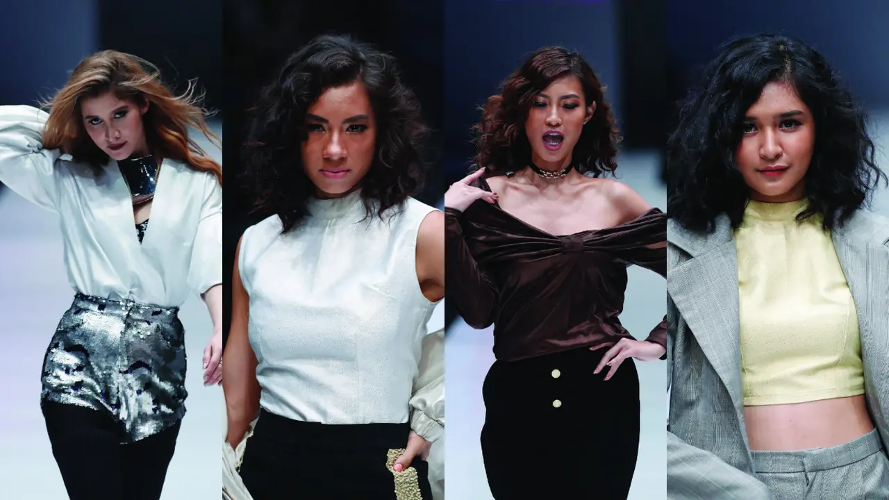 Aksi selebritas seksi bergaya Beyonce di Jakarta Fashion Week 2018