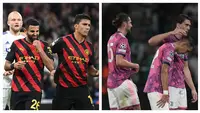 Dua hasil berbeda didapat dua tim unggulan pada laga matchday ke-4 fase grup Liga Champions 2022/2023. Manchester City yang bertandang ke markas Copenhagen meski ditahan imbang 0-0 namun berhasil memastikan lolos ke babak 16 Besar. Sementara Juventus yang menurun performanya di awal musim ini harus tumbang 0-2 dari tuan rumah Maccabi Haifa dan harus bersiap terlempar ke Liga Europa di sisa musim. (Kolase AFP dan AP)