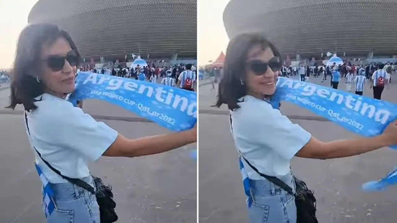 Momen Seru Najwa Shihab Lihat Langsung Messi Angkat Trofi Piala Dunia 2022