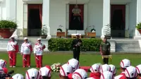 Presiden Republik Indonesia, Joko Widodo melepas kontingen Indonesia ke SEA Games 2017 (Ahmad Romadoni/Liputan6.com)