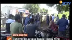 Puluhan pegawai memilih berada di luar kantor dengan mengenakan pakaian biasa sambil menunggu kedatangan bupati.