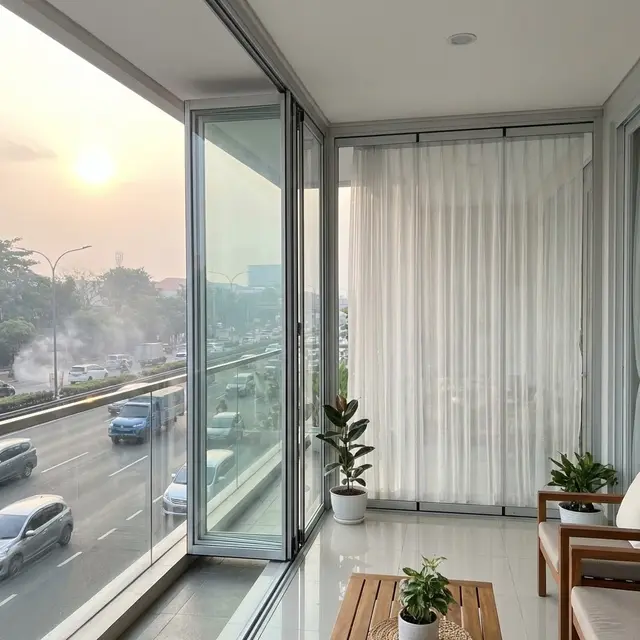 Ide Teras Bebas Debu untuk Rumah Pinggir Jalan Besar