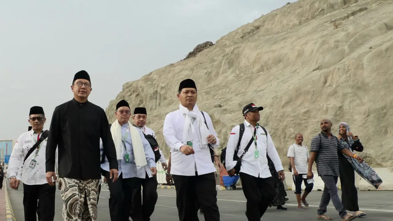 Menteri Agama (Menag), Lukman Hakim Saifuddin menuju Mina. Darmawan/MCH
