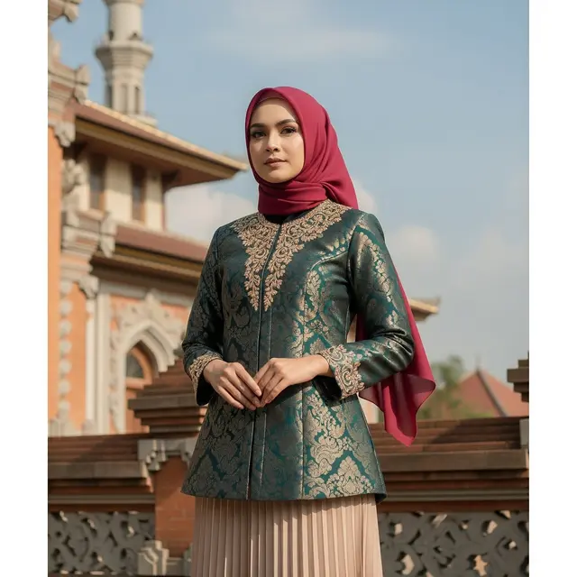 Model Baju Brokat Muslim. Foto: Gemini