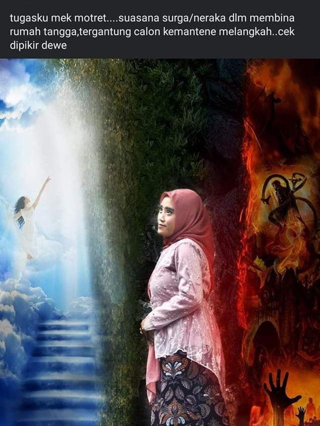 7 Editan Foto Prewedding Nyeleneh Bak di Dunia Lain Ini Bikin Geleng Kepala