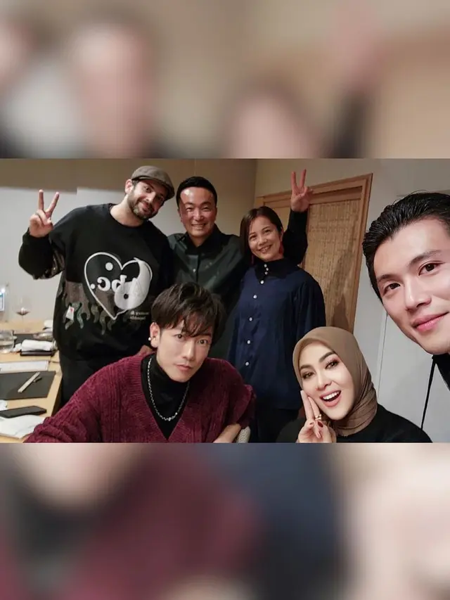 Kebersamaan Syahrini dan Reino Barack dengan Takeru Satoh, aktor Jepang bintang serial First Love (Foto: princessyahrini)