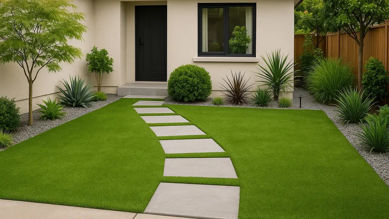 8 Desain Taman Minimalis Depan Rumah yang Sejuk, Bikin Visual Hunian ...