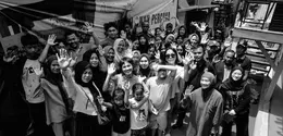 Andien meresmikan sekolah di Kampung Apung. (instagram.com/andien)