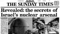 Artikel surat kabar yang menguak pengembangan senjata nuklir Israel (The Sunday Times)