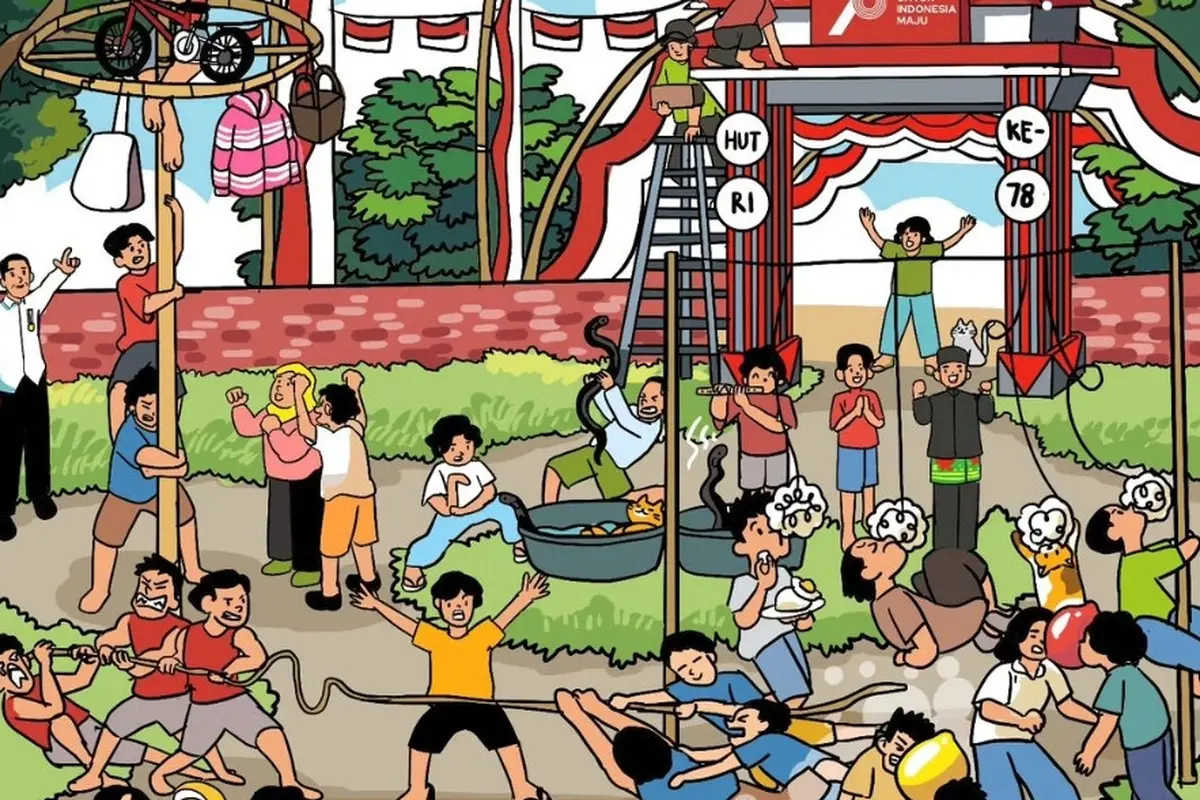 Jokowi Bagikan Ilustrasi Peringatan HUT ke-78 RI, Warganet Ngakak Kucing Oyen Santai dalam Ember