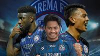 Arema FC - Dedik Setiawan, Abel Camara, Ilham Udin Armaiyn (Bola.com/Decika Fatmawaty)