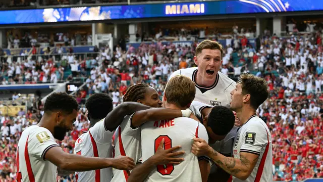 Selebrasi Inggris saat mengalahkan Norwegia di perempat final Piala Dunia 2026