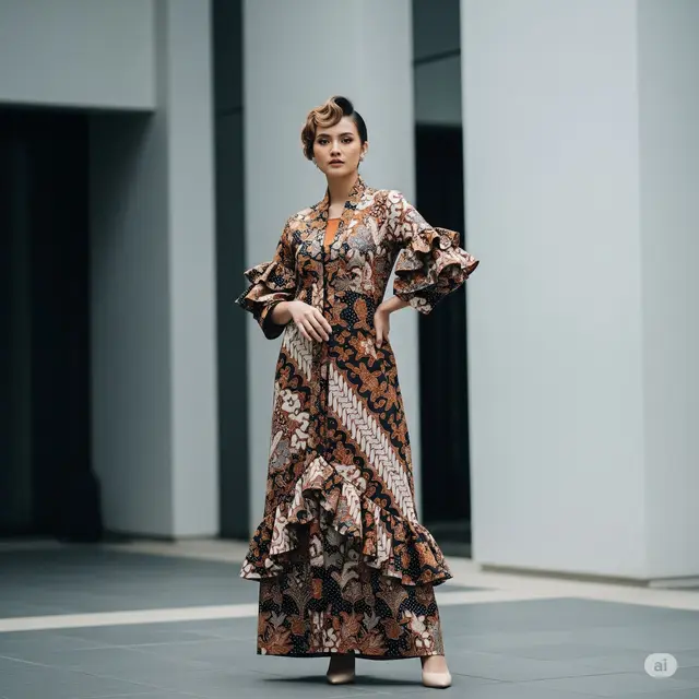 Model Dress Batik Panjang Terbaru. Foto: Gemini