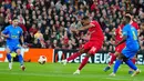 Kemenangan ini membawa Liverpool kukuh di puncak klasemen Grup E Liga Europa dengan enam poin. (AP Photo/Jon Super)