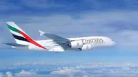 Pesawat A380 Emirates, pesawat terbesar di dunia yang juga layani penerbangan Dubai-Bali. (Foto: Emirates)