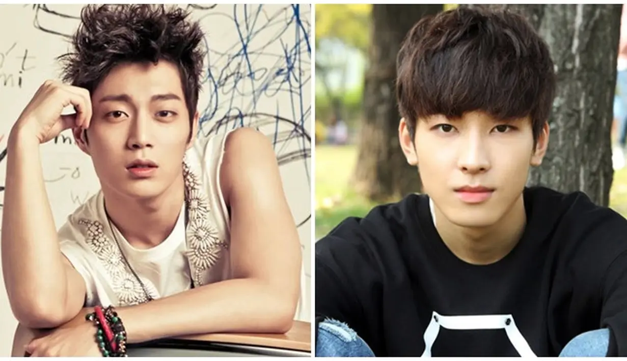 Doojoon Highlight dan Wonwoo Seventeen punya wajah yang mirip. Dua cowok ganteng ini punya wajah yang manly. (Foto: Bintang Pictures)