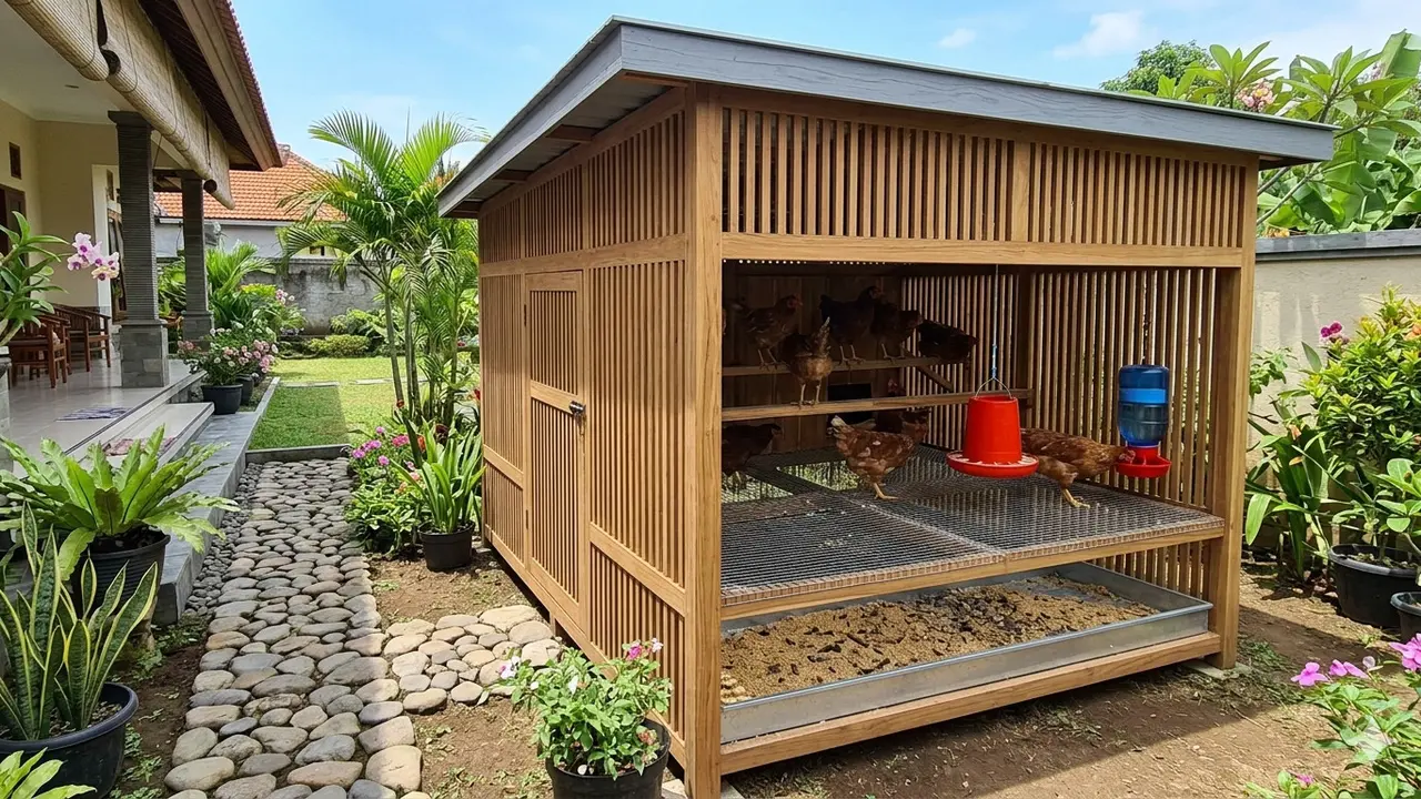 Inspirasi Desain Kandang Ayam Tertutup Tapi Tetap Sirkulasi Udara Maksimal.