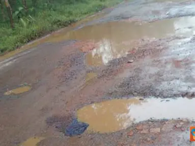 Jalan Lintas Kabupaten Cianjur-Purwakarta Rusak Parah