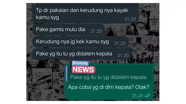 10 Chat Lucu Orang dengan Pacarnya Bikin Gagal Romantis