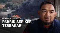 Terkait kebakaran sebuah pabrik sepiker di Nganjuk, Jawa Timur. Butuh waktu 5 jam untuk memadamkan api yang membakar bangunan produksi dan penyimpanan produk.