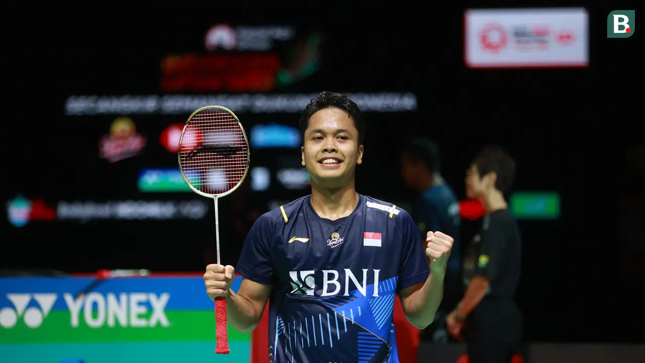 Foto: Ditonton Presiden Jokowi, Anthony Sinisuka Ginting Lolos ke Final Indonesia Open 2023