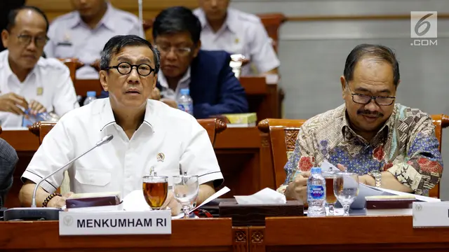 Menkumham Raker dengan DPR Bahas RKAKL dan RKP Tahun 2020
