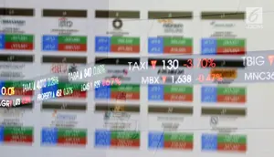 Layar pergerakan Indeks Harga Saham Gabungan (IHSG) di BEI, Jakarta, Rabu (16/5). Sejak pagi IHSG terjebak di zona merah. (Liputan6.com/Angga Yuniar)