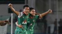 Mari Siswanto, mencetak gol pada debut di kompetisi kasta tertinggi bersama Perseru. (Bola.com/Robby Firly)
