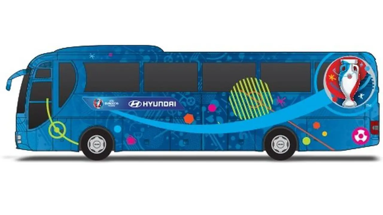 12 Bus Hyundai Antar Tim Peserta Piala Eropa 2016
