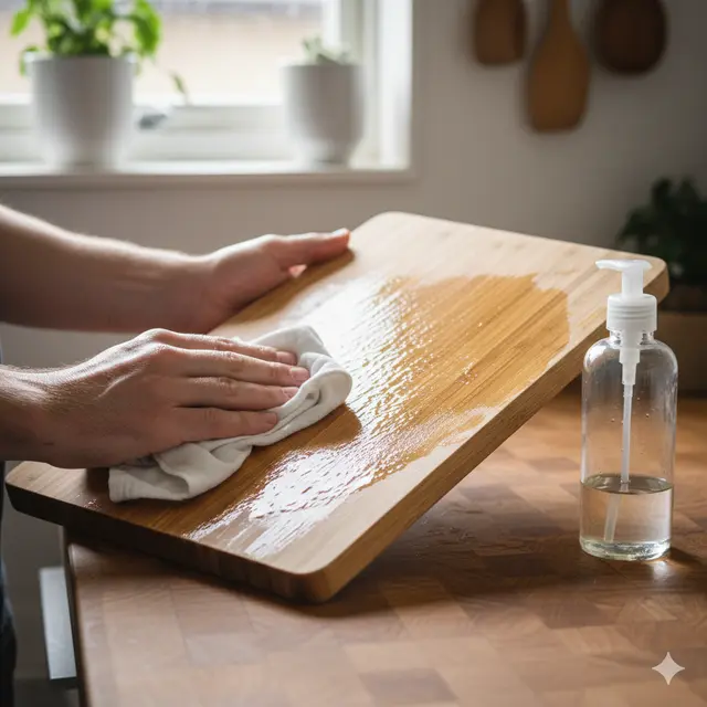 Tips merawat talenan kayu supaya awet (Foto: Gemini AI)