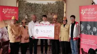Prosesi penyerahan donasi program #74MerdekaDinner dari PUBG Mobile untuk Yayasan Sahabat Veteran Indonesia di Jakarta, Selasa (27/8/2019). (Istimewa)