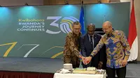 Kedutaan Besar Rwanda di Jakarta, Indonesia menggelar peringatan Liberation Day atau yang dikenal sebagai Kwibohora di Mandarin Oriental Hotel pada Jumat (26/7/2024) (Dok. Liputan6.com/Teddy Tri Setio Berty).