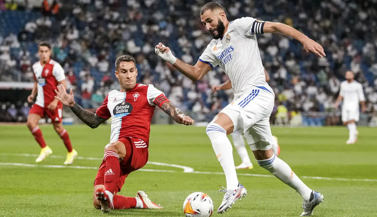 Pasukan Carlo Ancelotti itu mengamuk dan mengakiri laga dengan kemenangan telak 5-2. (Foto:AP/Manu Fernandez)