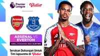 Link Live Streaming Liga Inggris: Arsenal vs Everton di Vidio Pekan Ini