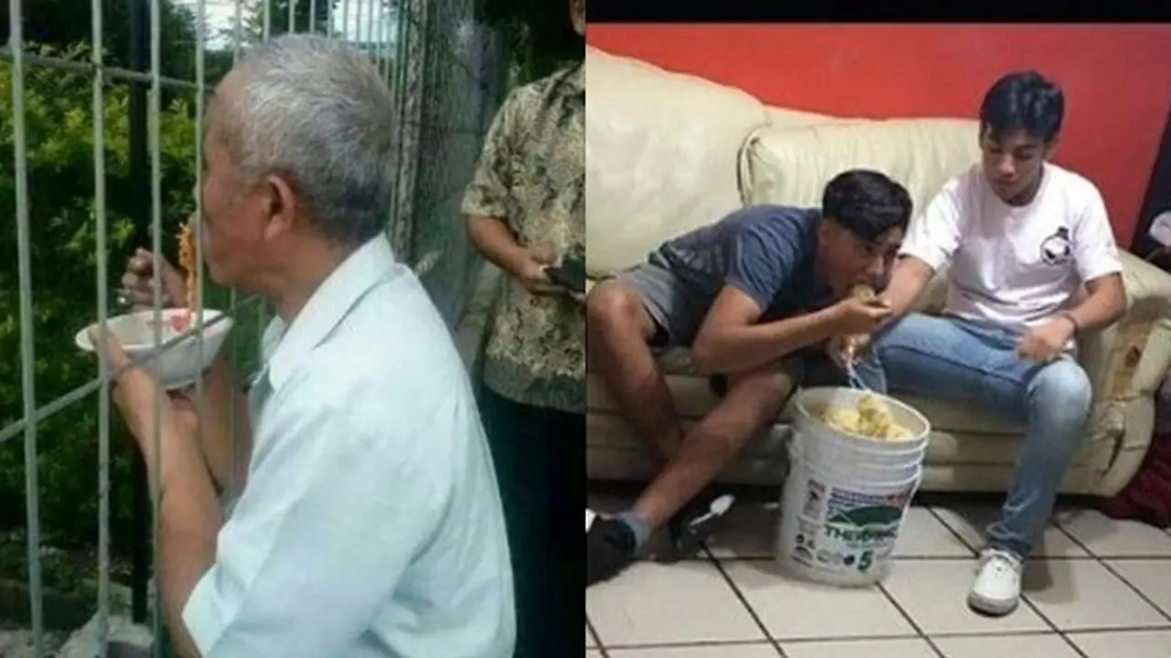 6 Cara Makan Bapak-Bapak Ini Enggak Habis Pikir, Ada-Ada Saja