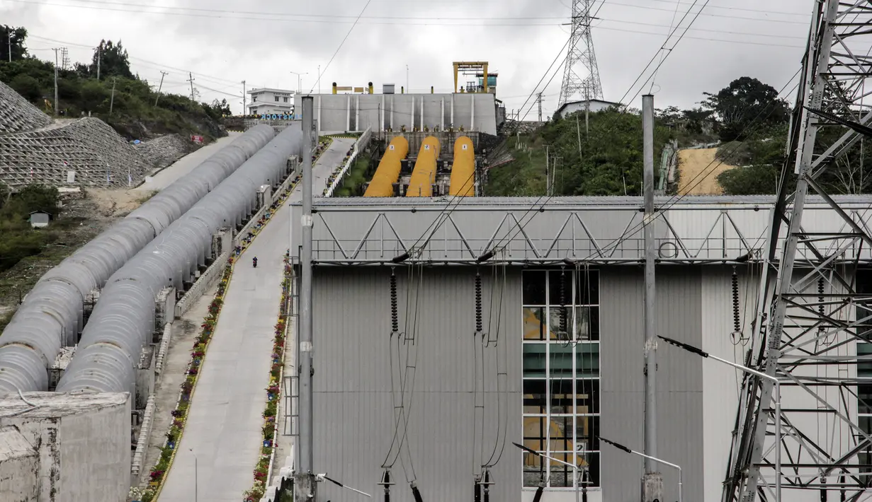 Pembangkit Listrik Tenaga Air (PLTA) Poso di Poso, Sulawesi Tengah, Jumat (25/2/2022). Pengoperasian PLTA Poso dan PLTA Malea mendukung pencapaian target energi baru terbarukan (EBT) sebesar 23 persen pada 2025 dan net zero emission 2060. (Dok PLN)
