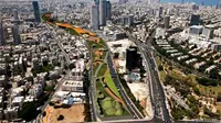 Sebuah proyek besar dalam sejarah kota Tel Aviv, rencana pembangunan taman kota di atas jalan raya. (BBC)