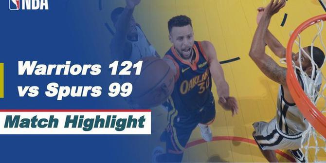 VIDEO: Highlights NBA, Golden State Warriors Menang 121-99 atas San Antonio Spurs