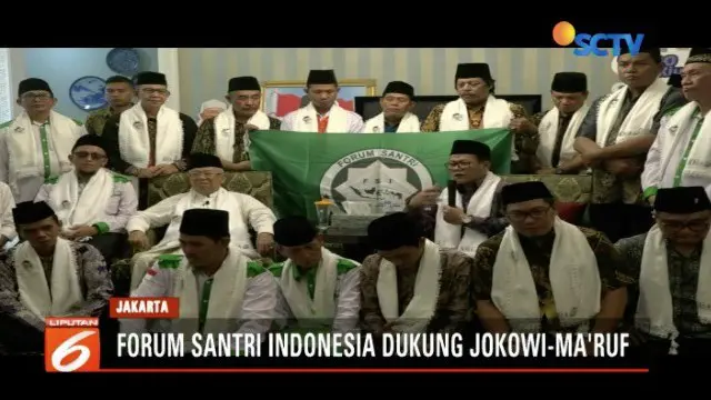 Jokowi-Ma’ruf mendapat dukungan dari Forum Santri Indonesia.