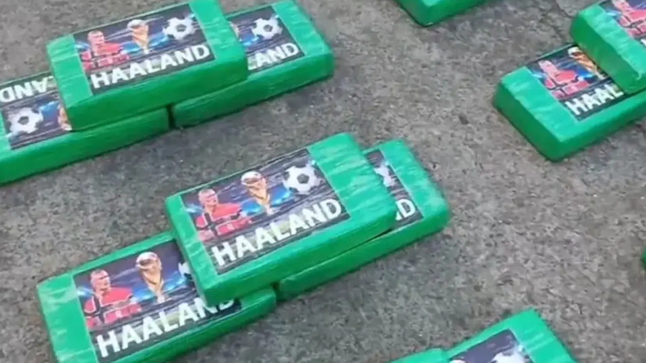 Wajah Erling Haaland ditemukan pada ratusan paket kokain.