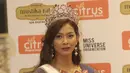 "Saya sama Iris sempat sharing, apa saja yang harus di lengkapi di ajang Miss Universe. tipe-tipenya seperti apa yang diinginkan mereka (dewan juri)," ungkap Bunga Jelitha Ibrani di Menteng, Jakarta Pusat, Minggu (2/4/2017). (Galih W. Satria/Bintang.com)