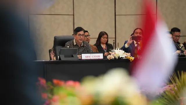 Ketua ASEAN Business Advisory Council (ASEAN-BAC) Arsjad Rasjid saat 55th ASEAN Economic Ministers' Meeting and Related Meetings di Hotel Padma Semarang, Jawa Tengah. (Dok Kadin)