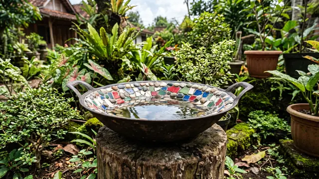 Ide Daur Ulang Wajan Menjadi Peralatan Taman
