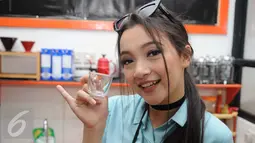 Megan Domani akan kembali menghiasi layar kaca dalam sinetron terbaru SCTV produksi SinemArt yang berjudul 'Anak Sekolahan', Jakarta, Sabtu (28/1). Megan Domani akan berperan sebagai Indah dalam sinetron 'Anak Sekolahan' (Liputan6.com/Gempur M Surya)