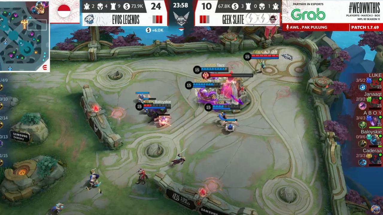 Hasil Playoff MPL ID S11: Geek Slate Tersingkir, Evos Legends Siap Tantang Onic Esports di Upper Bracket