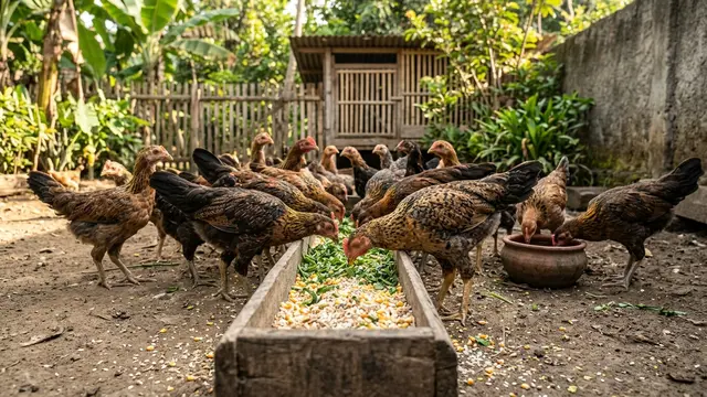 Pakan Ayam Kampung Umur 2 Bulan (AI Generated)
